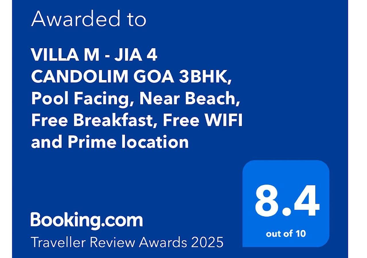 Villa M - Jia 4 Candolim Goa 3Bhk, Pool Facing, Near Beach, Free Breakfast, Free Wifi And Prime Location Aguada Dış mekan fotoğraf